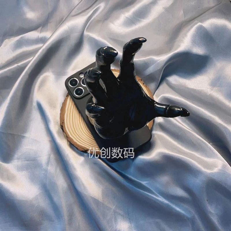 Ôp Điện Thoại Họa Tiết Bàn Tay Xấu Xí Màu Đen Chống Rơi Cho iphone 14 pro xsmax / xs / xr / se 6 / 6s / 7p / 8p Vỏ