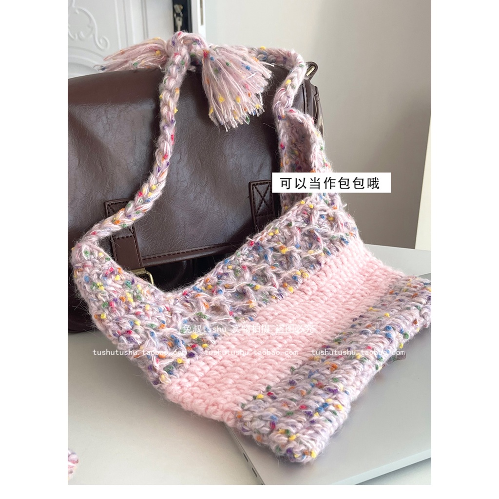 Mũ Len Dệt Kim Bảo Vệ Tai Giữ Ấm Mùa Thu Đông Hình Mèo Hồng Dễ Thương Vui Nhộn Cho Nữ