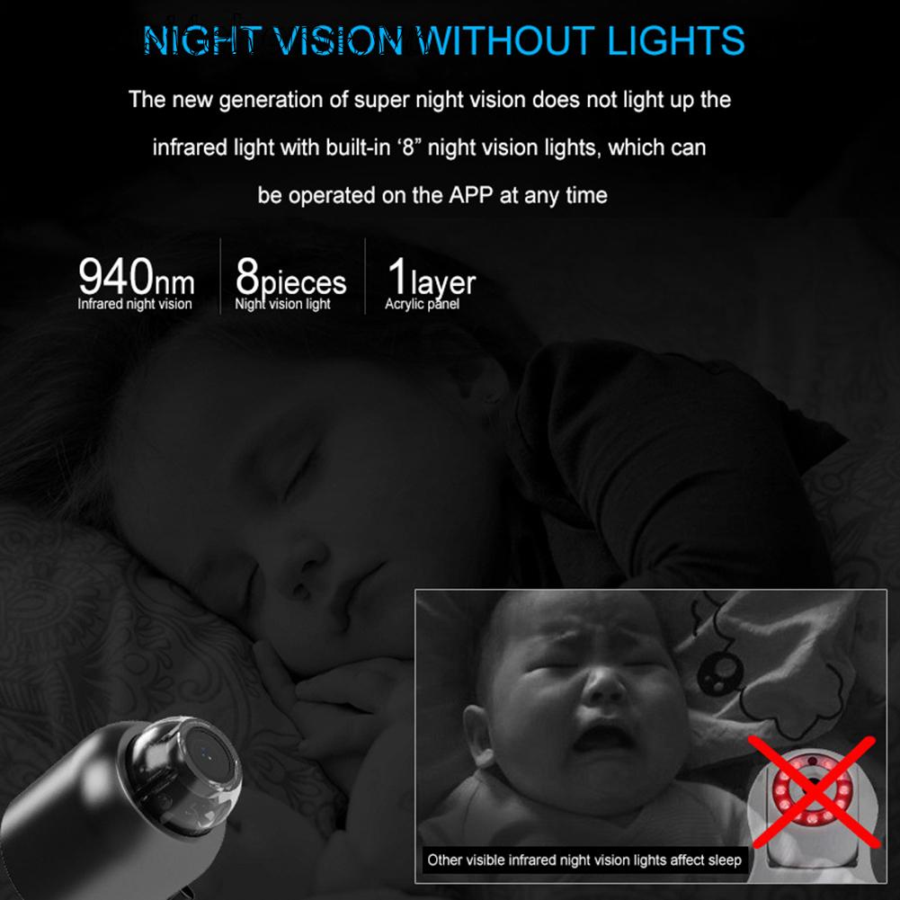 Camera An Ninh Không Dây wifi hd 1080p Góc Rộng 140 Độ Có Chế Độ Nhìn Ban Đêm / Trong Nhà / Ngoài Trời