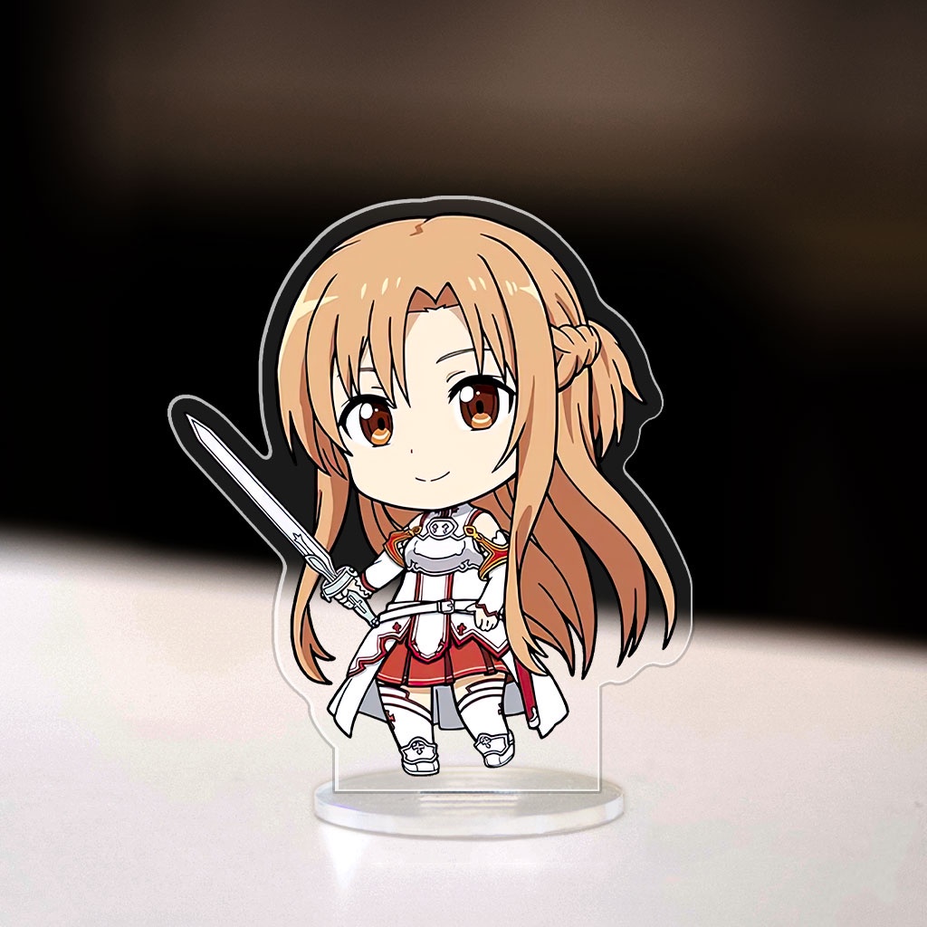 Mô hình đứng Standee Sword Art Online anime manga nhân vật Kirito Yuuki Asuna trang trí decor góc học tập bàn làm việc