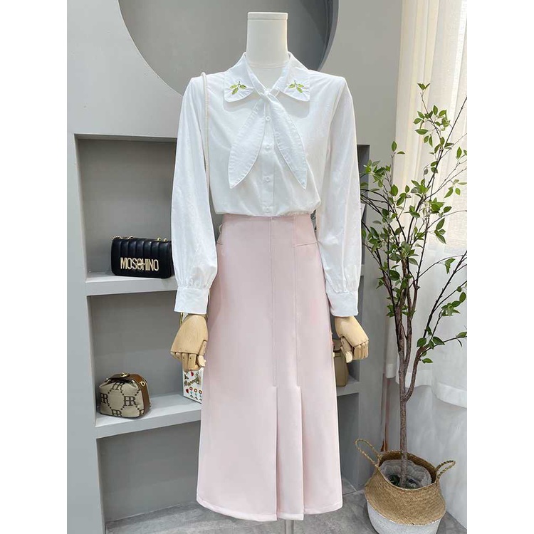 Áo Sơ Mi Trắng Thêu Họa Tiết Phong Cách Pháp Thời Trang Mùa Xuân Mới 2023 Cho Nữ