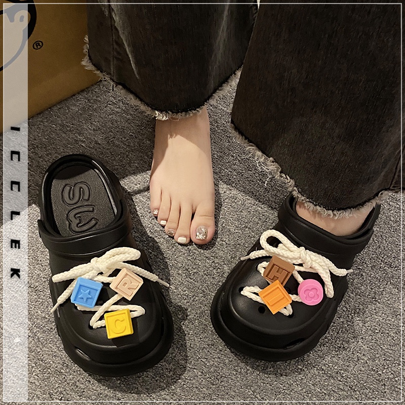 ICCLEK dép cross sandal nữ dép đi biển dép đế cao Thoải Mái Xinh Xắn  FDL2390JD5 36Z230908