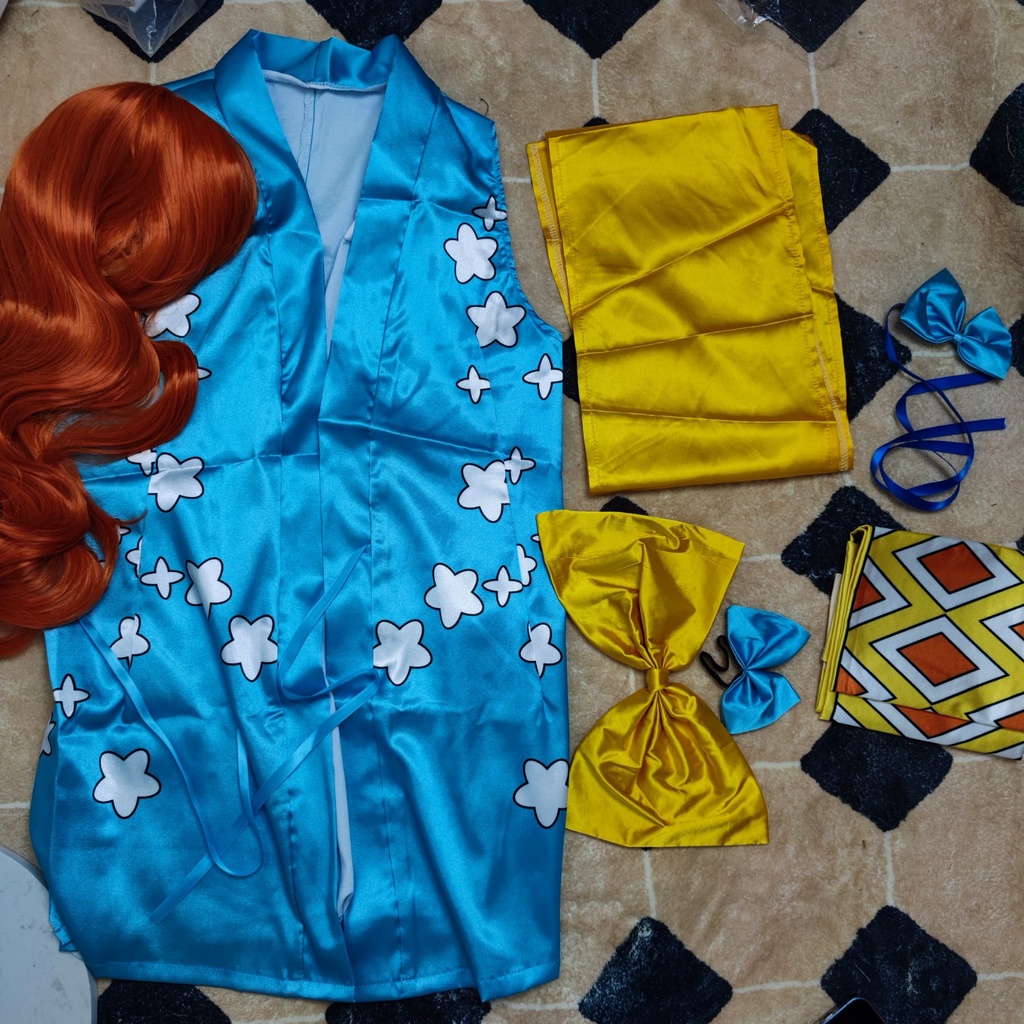 Bộ Tóc Giả kimono Hóa Trang Nhân Vật nami wano Trong Phim Hoạt Hình one piece