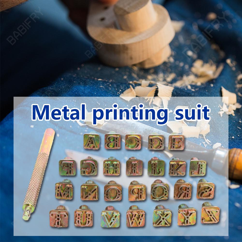 Bộ 26 Con Dấu Bằng Hợp Kim Kẽm Hình Chữ Cái Dùng Để Đánh Dấu Lên Da