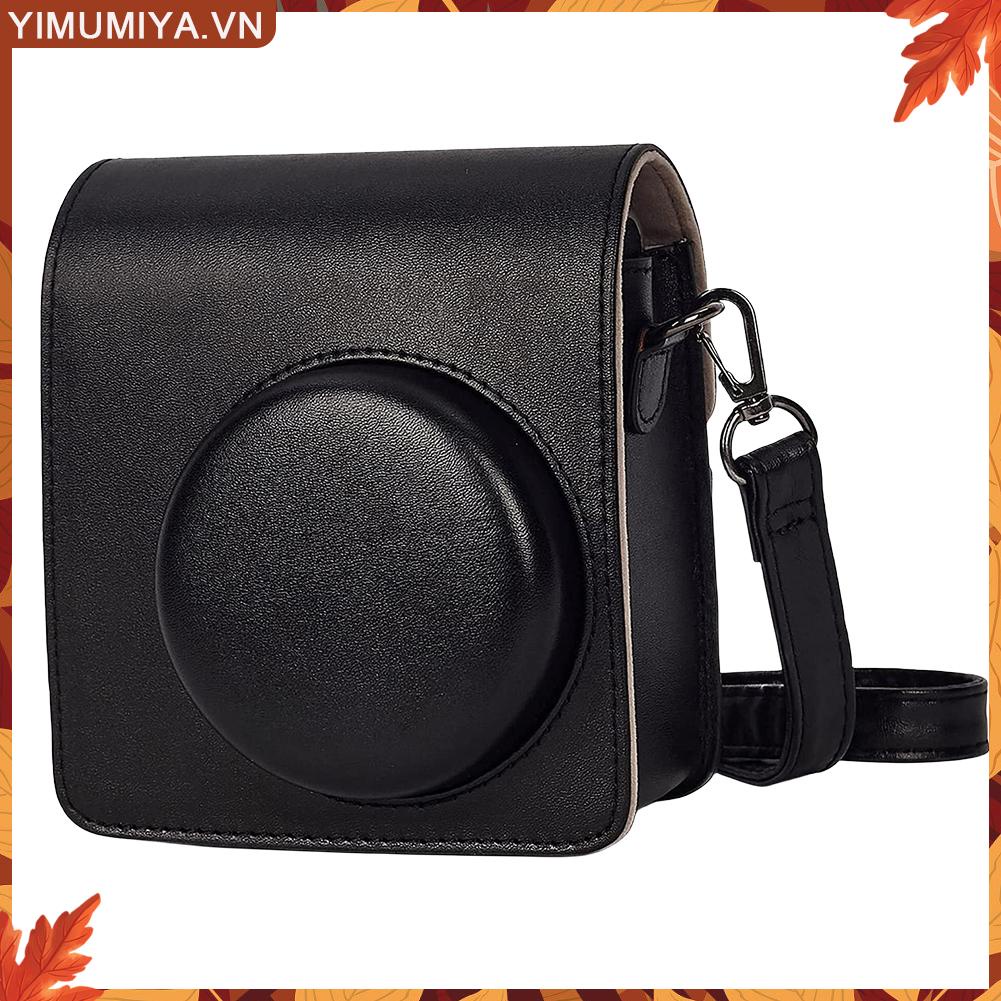 ☼Yimumiya ☼ Bảo Vệ Bao Da pu Máy Ảnh fujifilm instax mini 40 Kèm Dây Đeo Tùy Chỉnh Tiện Dụng