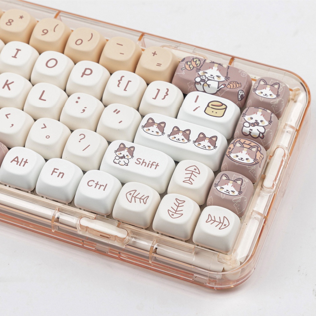 Bộ Sản Phẩm Bàn Phím Cơ 142 Phím Hình Mèo