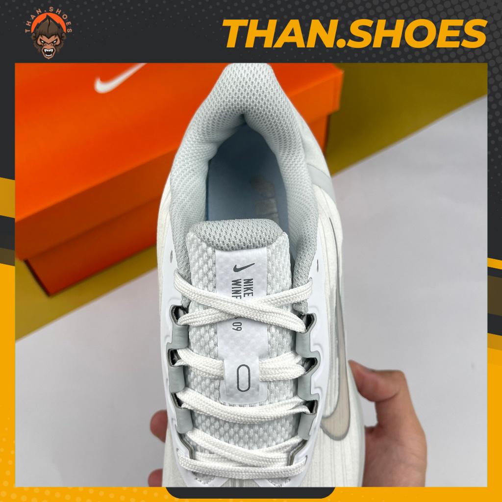 Giày Thể Thao Zoom Winflo 9 White Metallic Silver, Zoom Winflo 9 Trắng Gót Xám - Than.Shoes