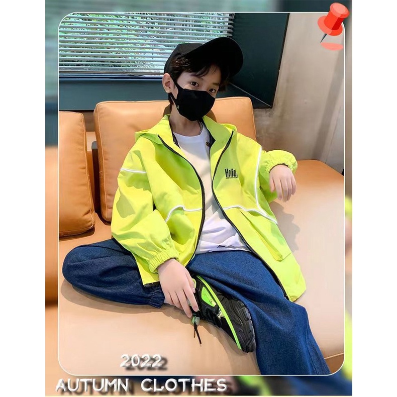 Áo Khoác Chống Gió Thời Trang Cho Bé Trai Trung Niên