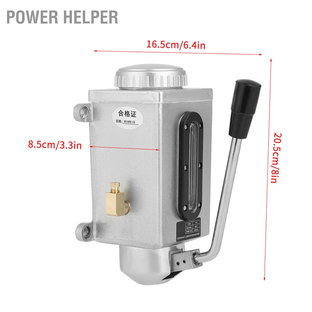 Power Helper 1 Máy Tính Bôi Trơn Bằng Tay Bơm Dầu 500CC CNC 4Mm Cổng Ra Đôi