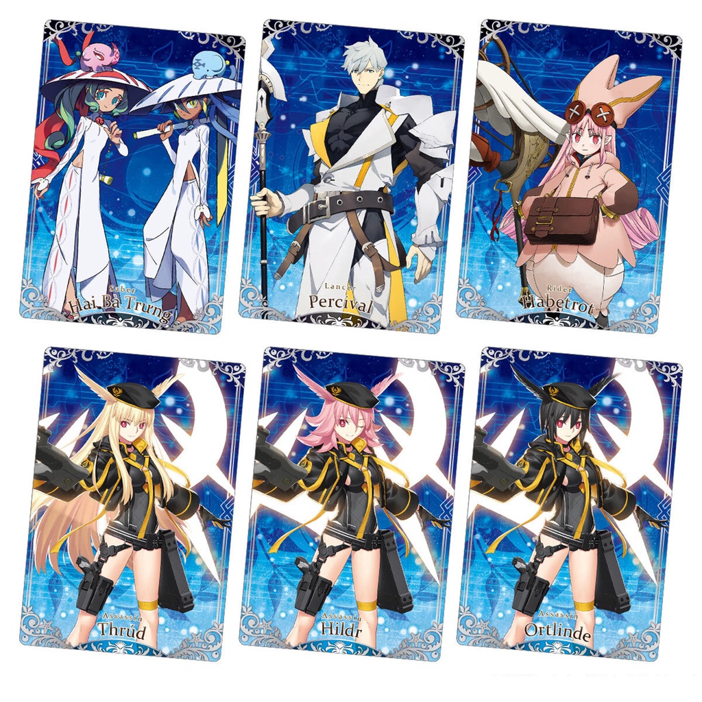 Pack thẻ nhân phẩm bánh xốp FATE Grand Order vol 12 chính hãng - Wafer card FGO