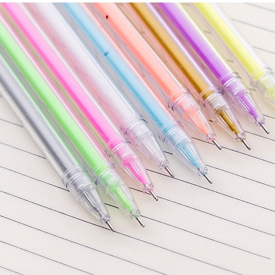 Bút viết calligraphy ngòi 0.5mm nhiều màu dễ thương Bút Nước Nhiều Màu Sắc Sáng Tạo--Giuseppe123