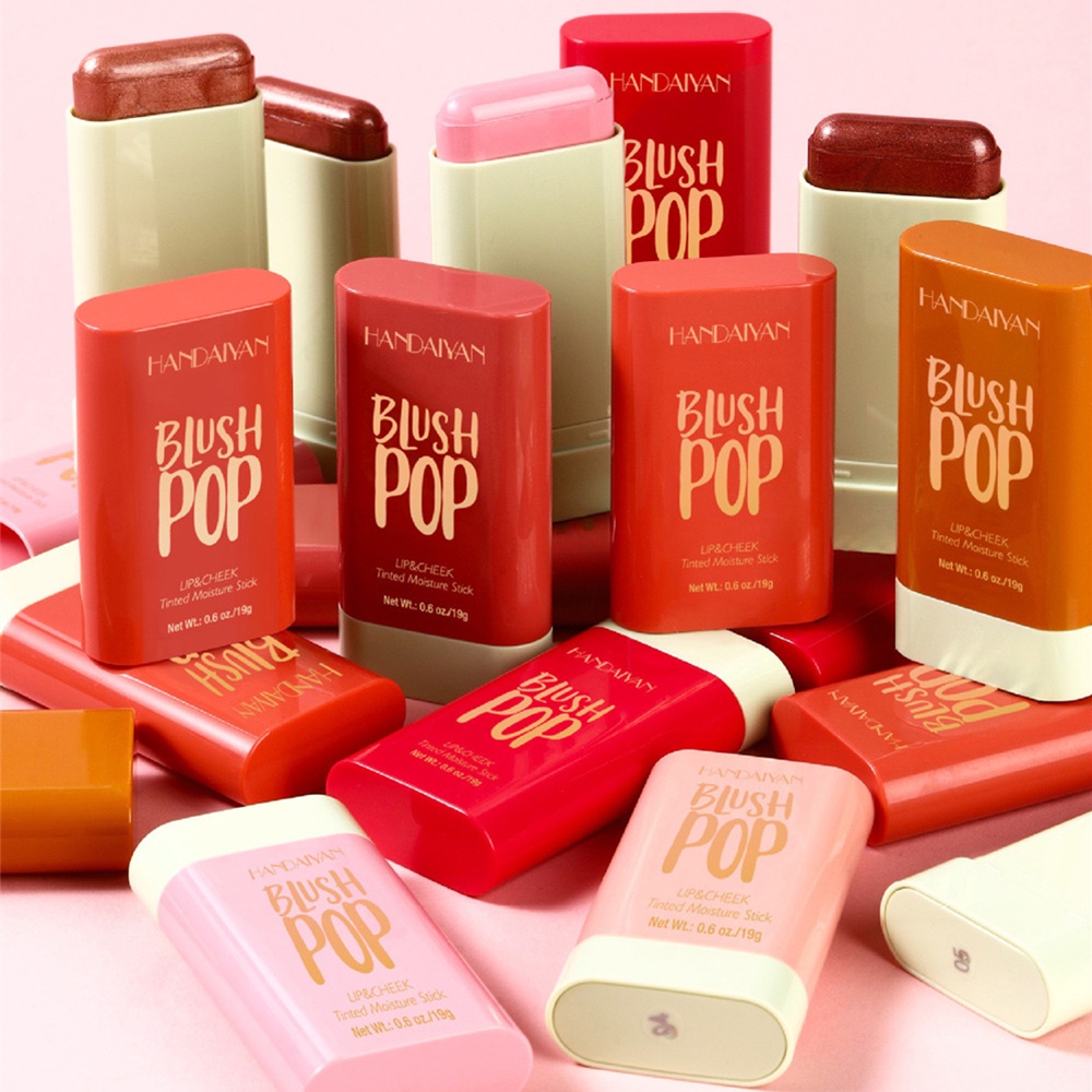 Handaiyan 6 Màu Phấn Má Hồng Fine Shimmer Matte Highlight Brightening Contour Stick Trang Điểm Khỏa Thân Ba Chiều Tự Nhiên Dễ Dàng Sử Dụng Hàng Ngày Cho Học Sinh, Sinh Viên FATE1