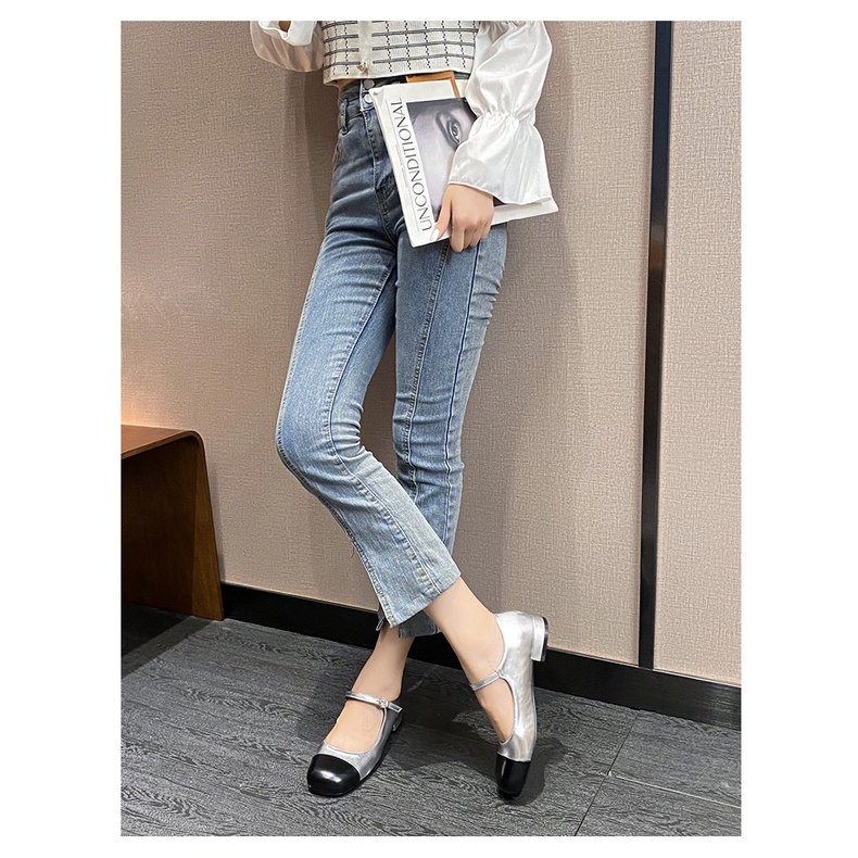 Giày Búp Bê mary jane Da Mềm Mũi Tròn Thời Trang Cho Nữ