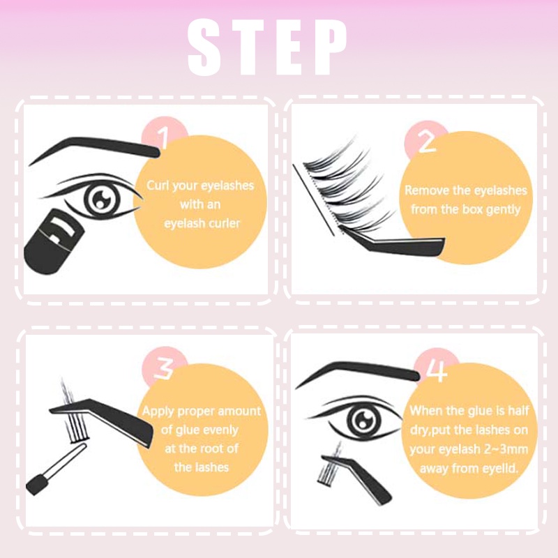 Lông Mi Giả 5 Hàng 11mm-12mm Tự Nhiên Chuyên Nghiệp