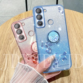 Bao Da Đính Đá Hình Hoa Hồng Cho tecno pop 5 lte Ốp