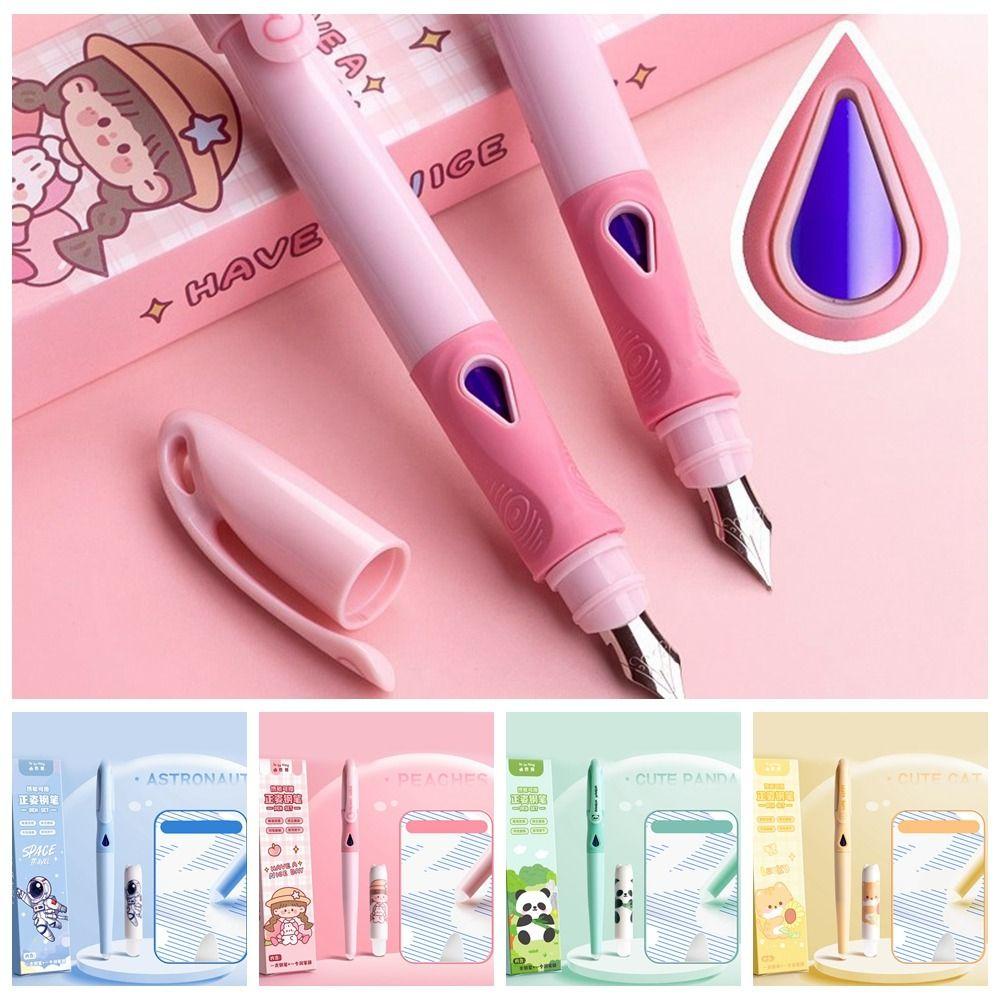 Mmluck Bộ Bút Máy Có Thể Tẩy Nhiệt Màu Xanh Dương Ngòi 0.5mm Viết Thư Pháp Cho Bé