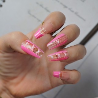 Sticker Nail 5D Lụa Nổi | Nơ Ballet 1391