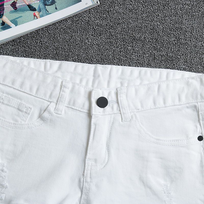 Quần Short denim Lưng Thấp Dáng Ôm Co Giãn Phong Cách Hàn Quốc Thời Trang Mùa Hè 2023 Cho Nữ