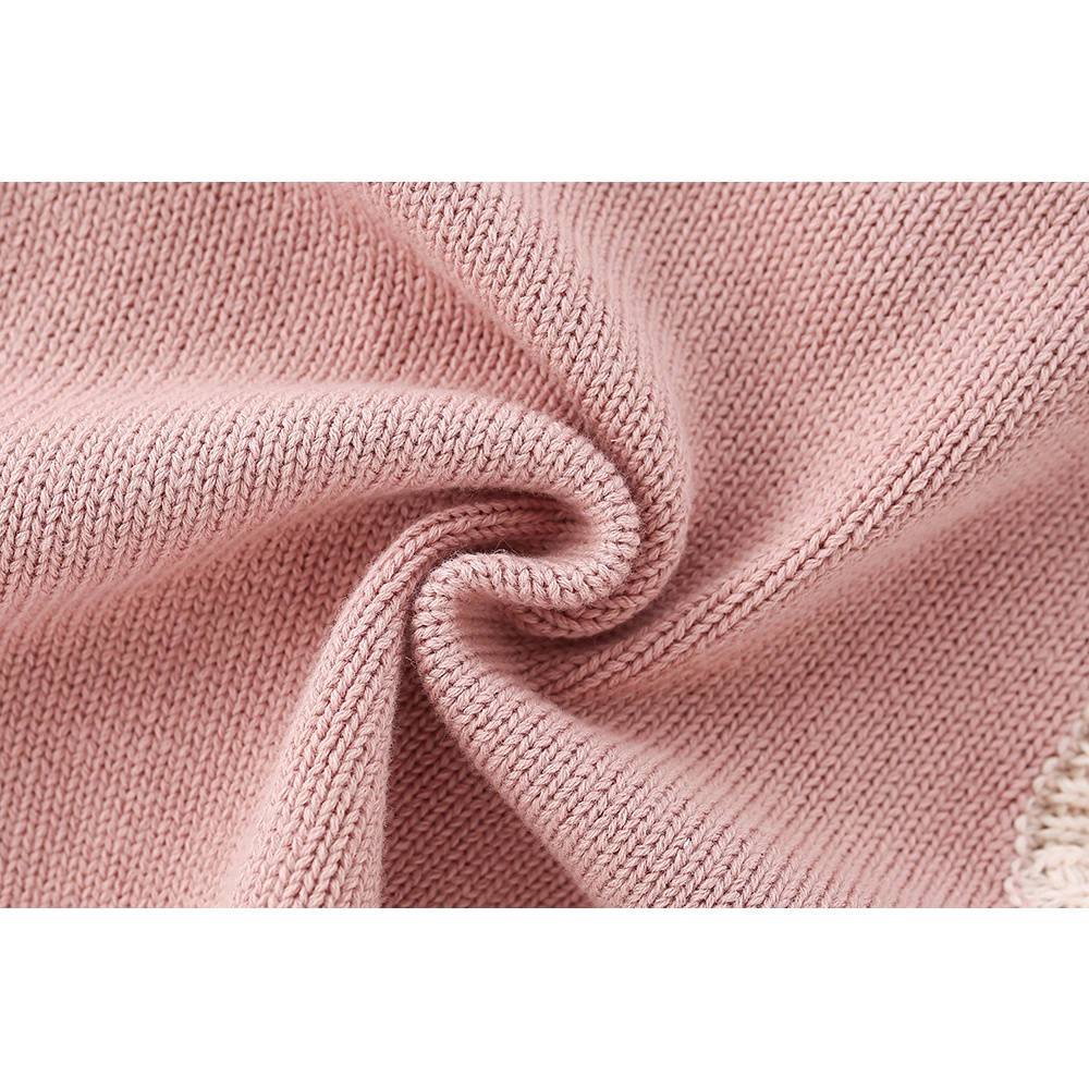 Mới Áo Khoác cotton Dệt Kim Cổ Chữ v Thêu Hoa Phong Cách vintage Dành Cho Bé Gái Thời Trang