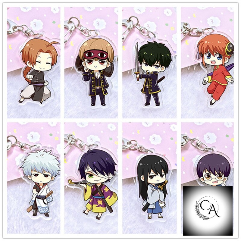 Móc khóa Gintama Chibi quà lưu niệm móc khoá phụ kiện túi xách balo móc khoá bằng arcrylic