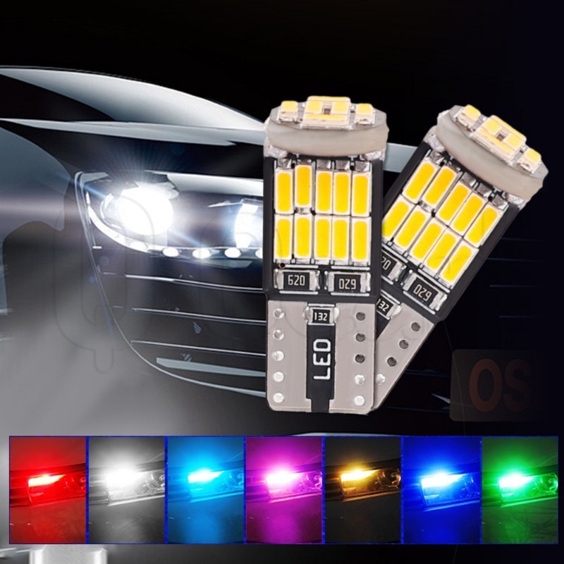 Bóng Đèn led t10 4014 26smd Nhiều Màu Sắc Công Suất Thấp Gắn Biển Số Xe Hơi