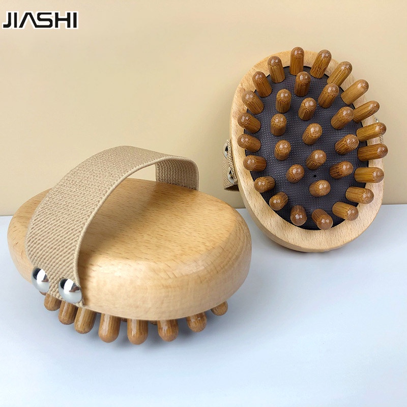 JIASHI Lược Massage Da Đầu Kinh Tuyến Lược Gỗ Đệm Không Khí Lược Toàn Thân Đa Năng Bỏ Chặn Huyệt Máy Mát Xa