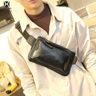XINYIMEI Túi Da pu Đeo Chéo Ngực Đựng Điện Thoại Thời Trang Xu Hướng Hàn Quốc Cho Nam
