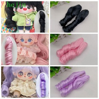 Búp Bê hejiu bjd sd Tóc Đuôi Ngựa Bằng Sợi cotton Hóa Học Một Màu Tím / Hồng Có Tóc Xoăn Dài Dành Cho Búp Bê