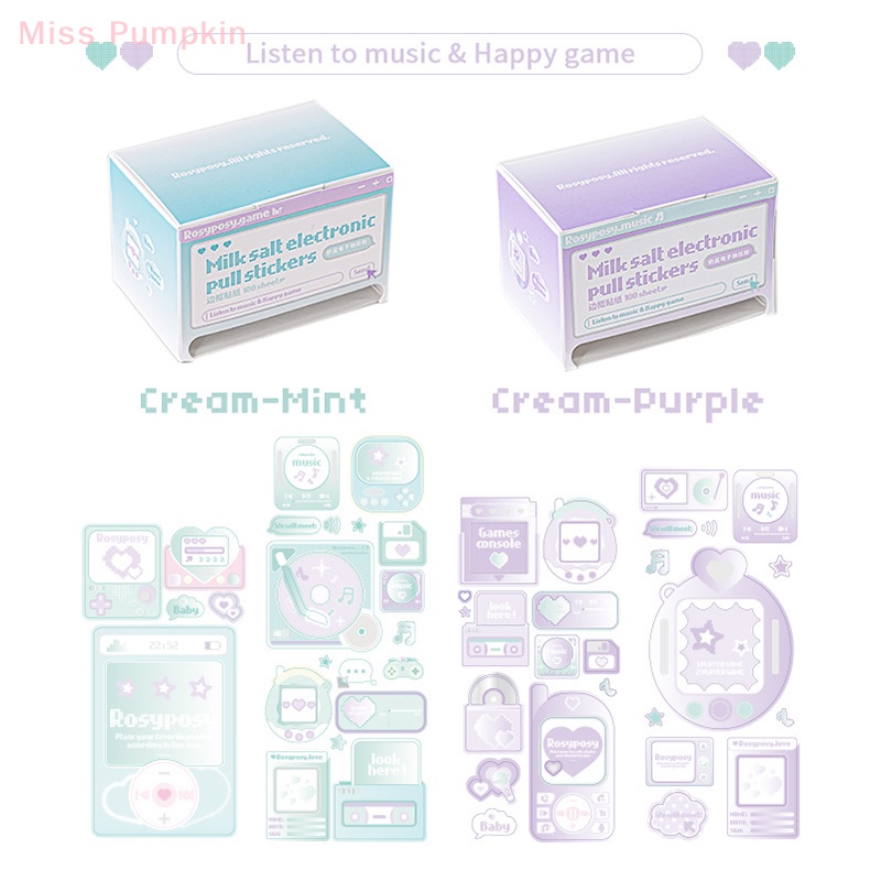 Nhãn Dán Trang Trí Điện Thoại Sổ Lưu Niệm Hình Chữ kawaii Lấp Lánh diy