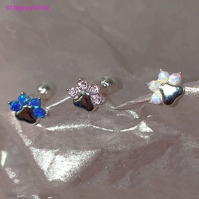 1 Cặp Khuyên Tai Móng Vuốt Mèo Bằng Đá opal Cho Nữ vn