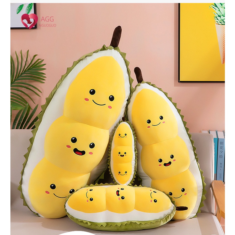 Dễ thương Gối Đậu Sầu Riêng Đồ Chơi Sang Trọng Ngôi Nhà Dễ Thương Búp Bê Trái Cây Gối Dài Bạn Gái Món Quà Sinh Nhật
