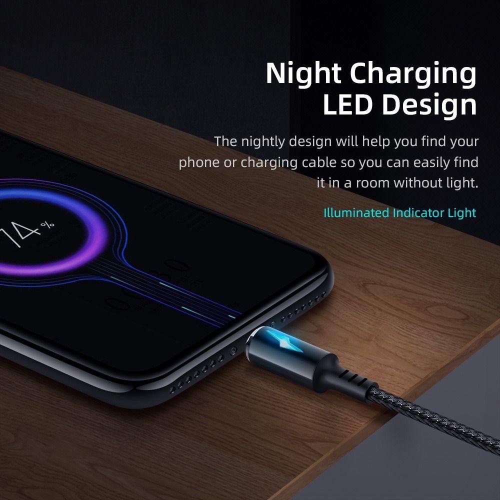 Dây Cáp usb Loại c 5a Có Đèn led 1.2 / 2m 2 Trong 1 Cho / huawei / poco