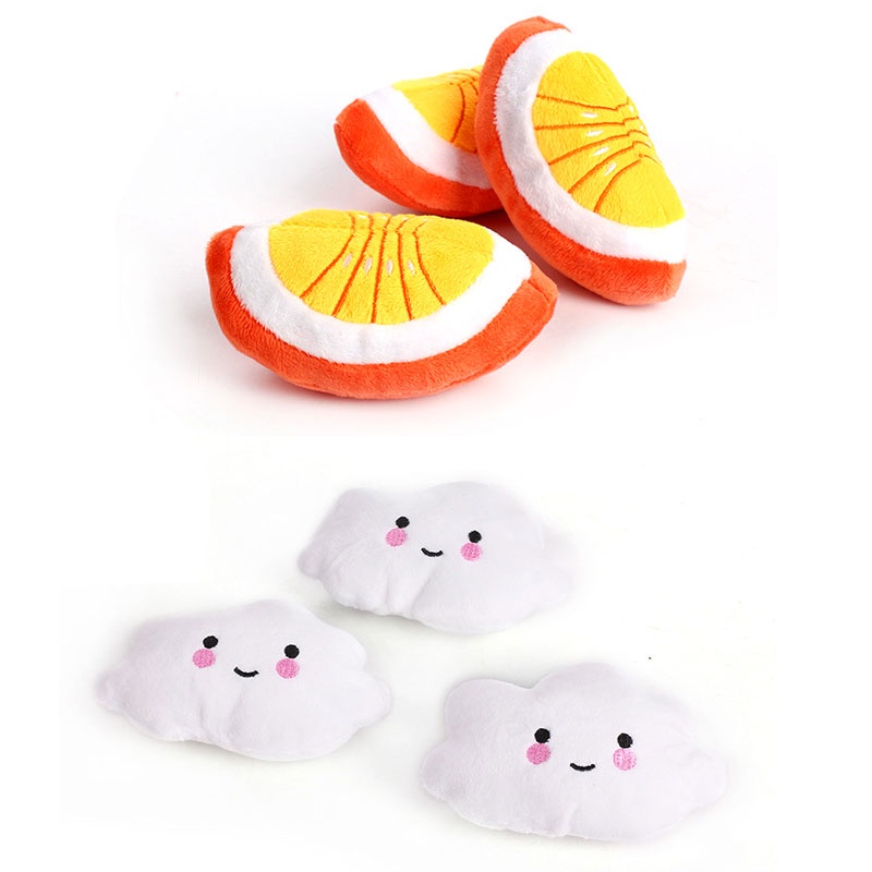 Đồ chơi cho mèo Đồ Chơi Nhồi Bông Hình Trái Táo / Xương / Chuối Ngộ Nghĩnh Cho Thú Cưng