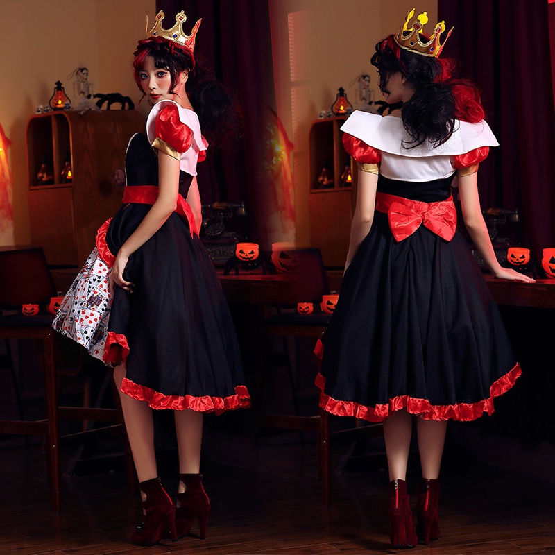 Alice Bộ Đồ Hóa Trang Nữ Hoàng Màu Đỏ Quyến Rũ Cho Nữ Dịp halloween