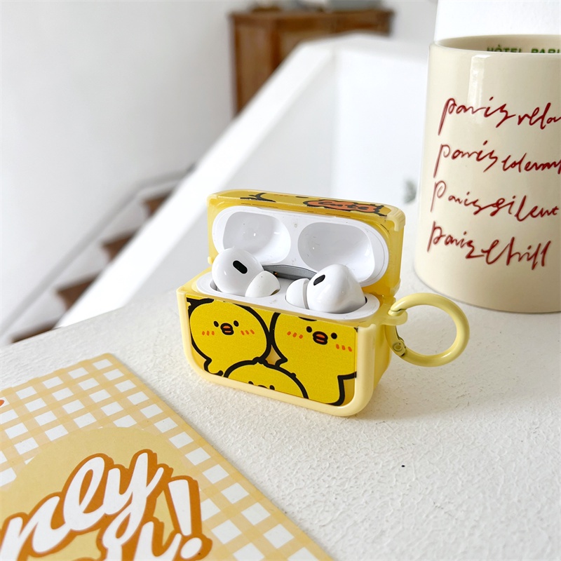 Vỏ Bảo Vệ Hộp Sạc Tai Nghe bluetooth Không Dây airpods1 / 2 3 pro pro2 air pods pro 3 Hình Gà / Heo Dễ Thương Ốp