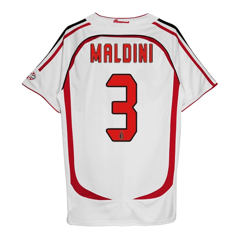 Áo Bóng Đá Màu Trắng Phong Cách retro ac milan 2006-2007 Size s-Xl