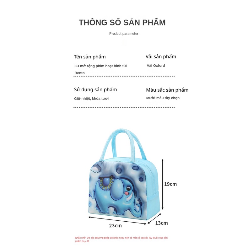 Mới Túi Đựng Hộp Cơm Trưa In Hoạt Hình 3d Dễ Thương