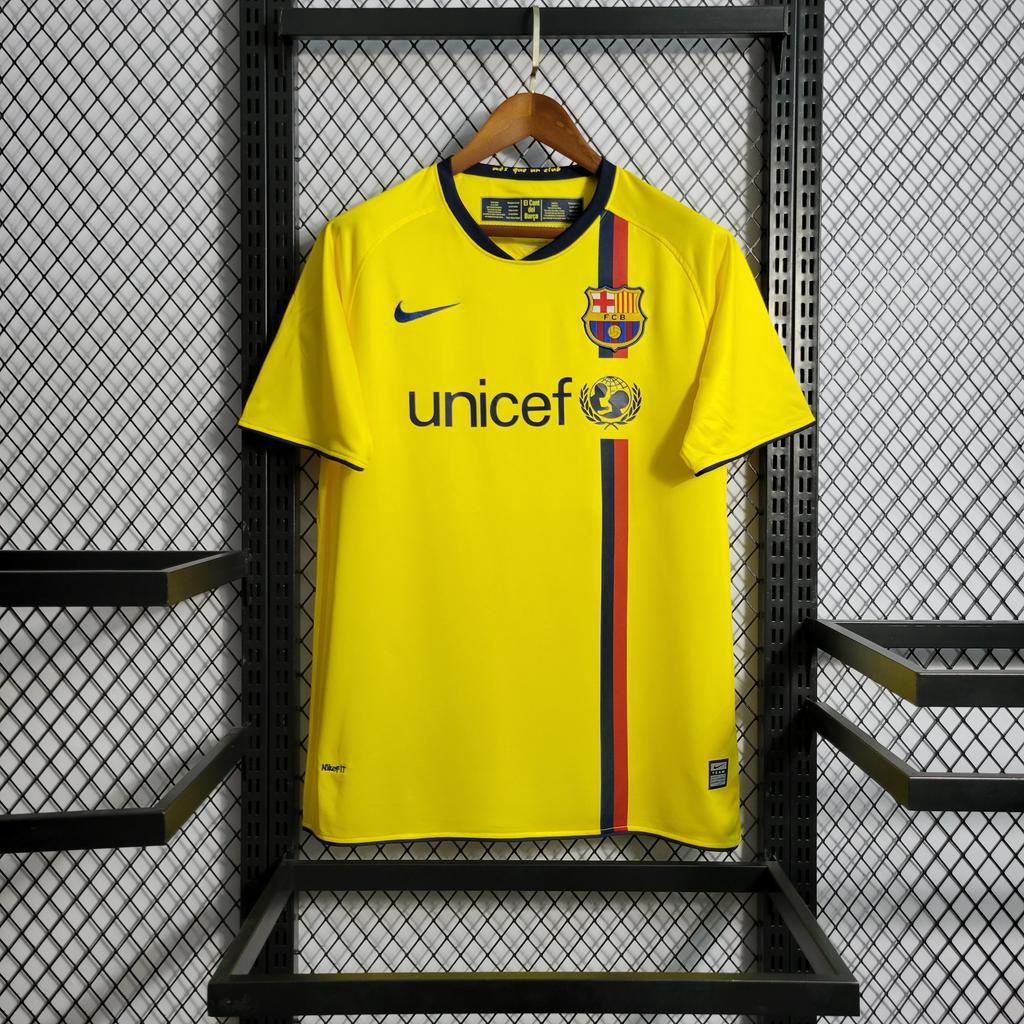 Áo Thun Họa Tiết Đội Bóng barcelona Phong Cách retro Cho Nam Size 05-06 08-09