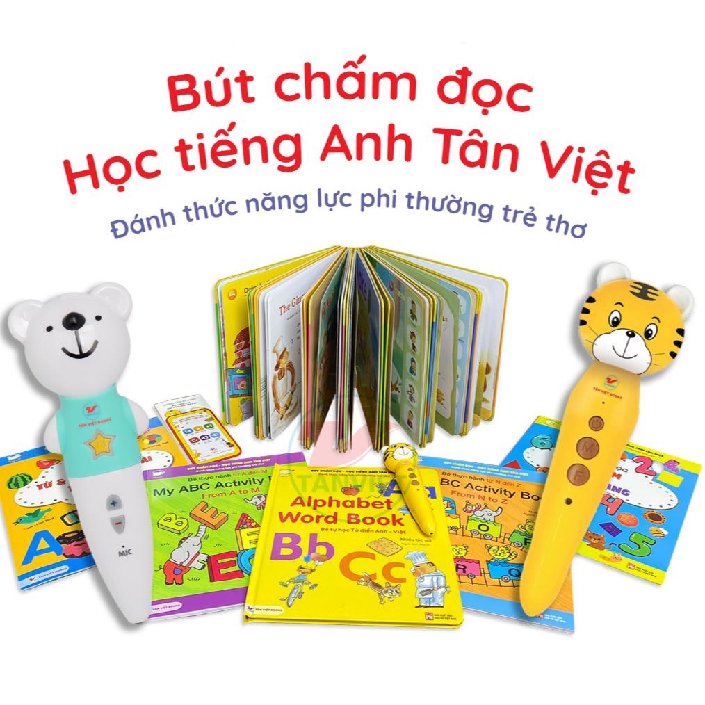 Bộ sách: Bút chấm đọc - Học tiếng Anh Tân Việt - Bản Quyền