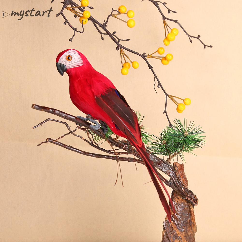 Đồ trang trí Chim Vẹt Giả Bằng Xốp Sáng Tạo Trang Trí Nhà Cửa