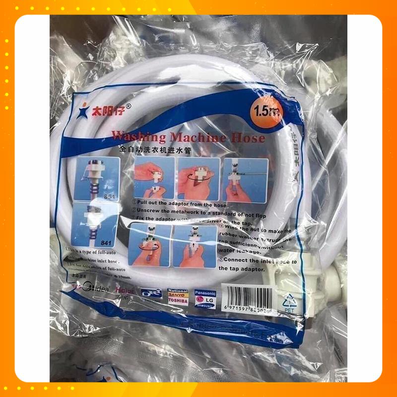 Dây cấp nước máy giặt đa năng 1.5m, ống dây cấp mg 150cm hàng Xịn