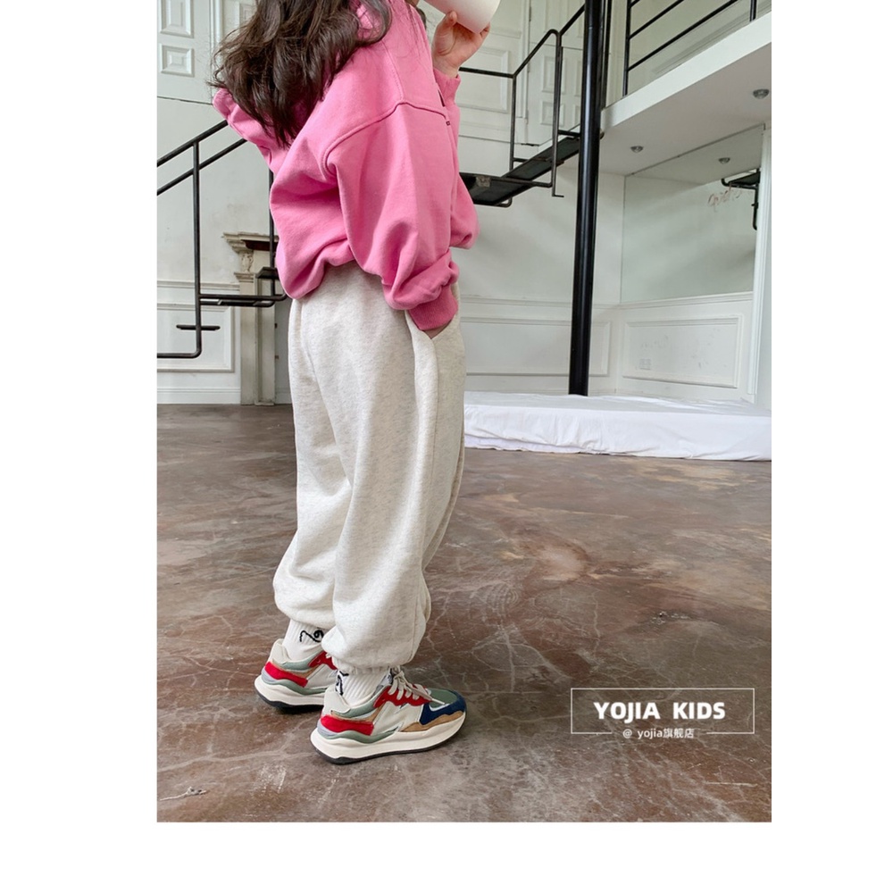 Quần Dài Thể Thao Dáng Rộng Thời Trang Xuân Thu Mới Cho Bé Gái