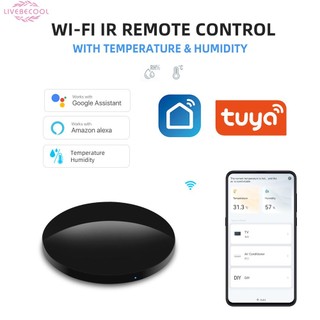 Tuya wifi thông minh từ xa hồng ngoại với nhiệt độ ẩm kế dvd điều hòa không khí điều khiển từ xa ir điều khiển từ xa đa năng hoạt động với alexa home yandex alice livebecool