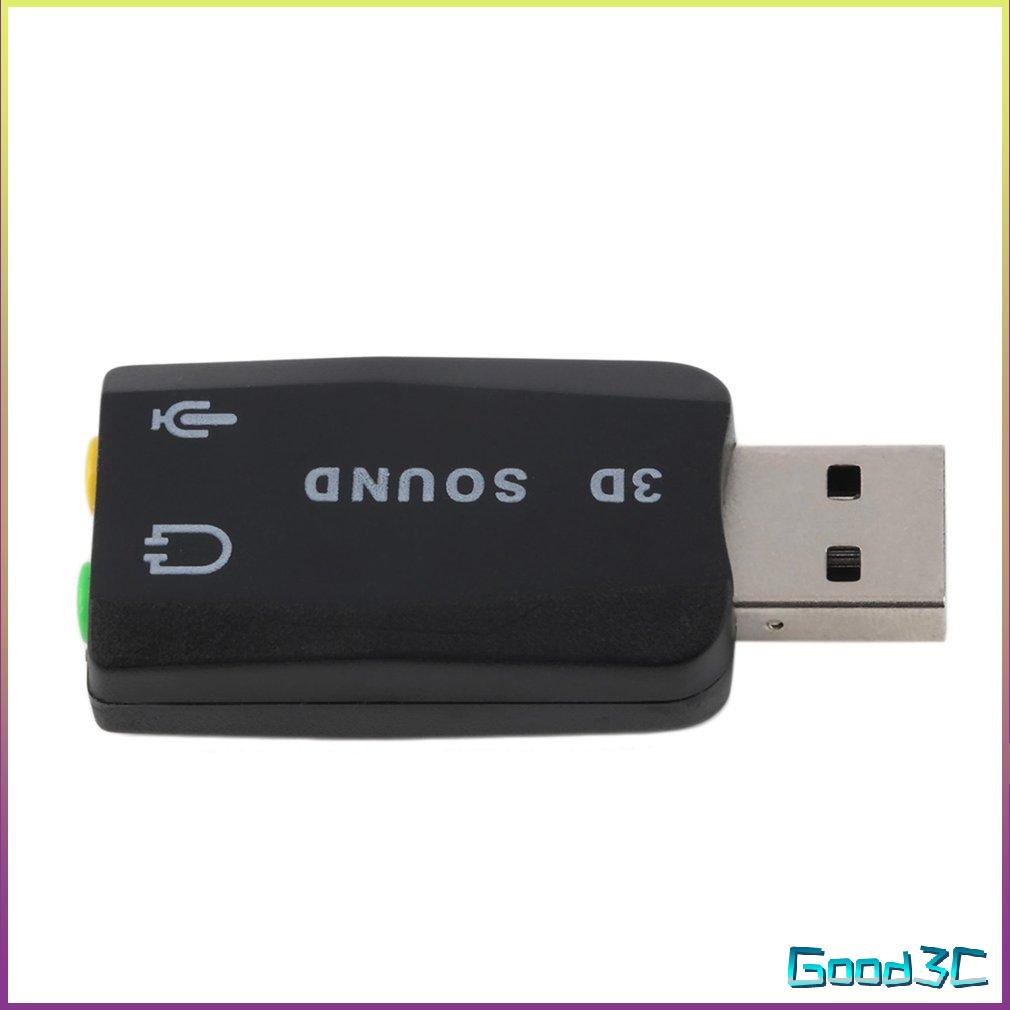 USB 2.0 Sang 3D Mic Loa Tai Nghe Âm Thanh Bộ Chuyển Đổi Thẻ 5.1 Cho Máy Tính Laptop