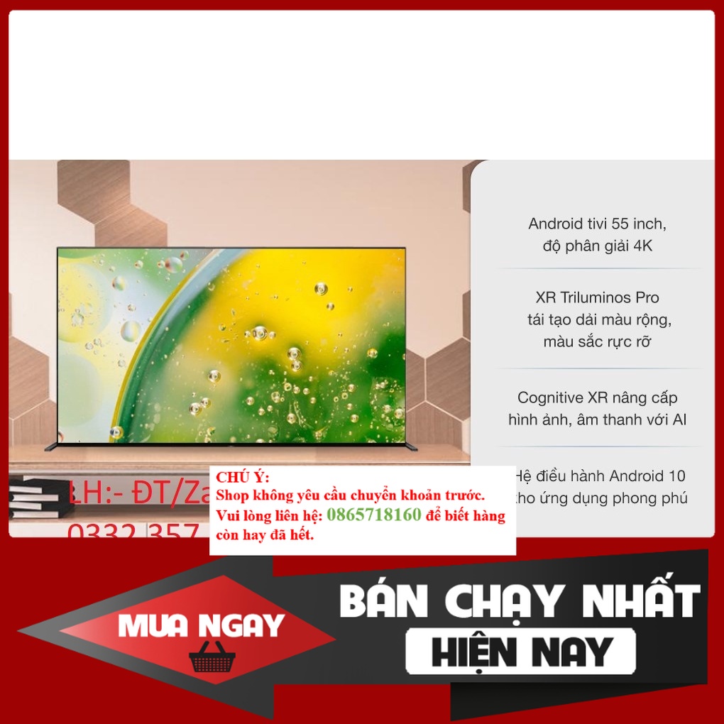 * Smart Tivi OLED Sony 55 Inch 4K XR-55A90J &lt; Chính hãng BH:24 tháng tại nhà toàn quốc &gt;