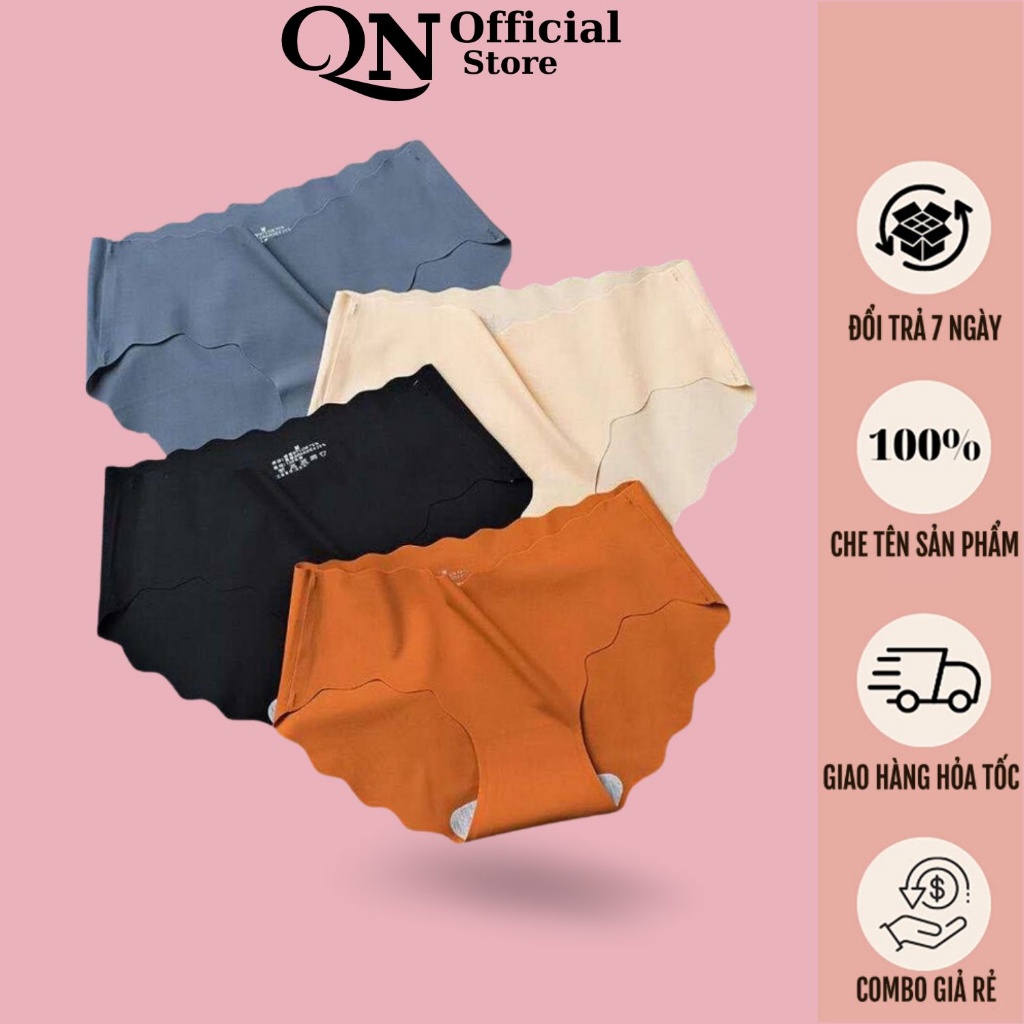 Quần Lót Nữ Su Không Đường May Quần Chip Nữ Không Lộ Viền Mền Mịn Thoáng Mát CLOVER - 8830