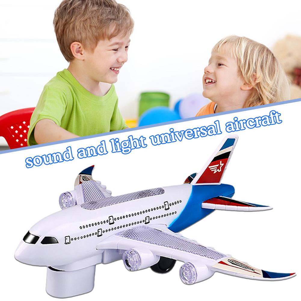 Máy Bay Đồ Chơi Phát Nhạc Và Đèn Chiếu Sáng Cho Trẻ Em a8u0