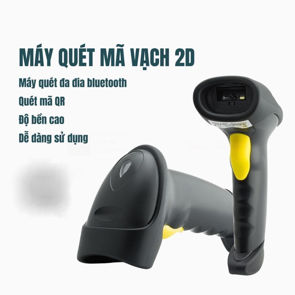 Máy Quét Mã Vạch Không Dây Bluetooth KAW 136E Đọc Mã Vạch QR, Cực Nhạy Bảo Hành 12 Tháng