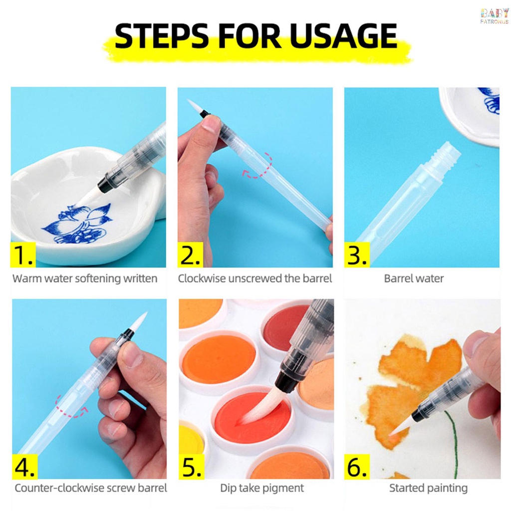 Bộ Cọ Vẽ Màu Nước Có Thể Nạp Lại  Cho Họa Sĩ Đánh Dấu Thư Pháp #babypatronusVn.vn. vn. vn. vn.