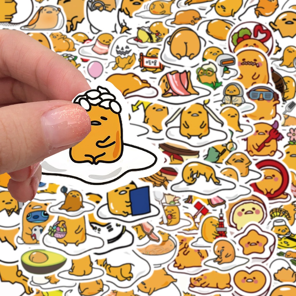 Bộ 100 Miếng Dán Chống Thấm Nước Họa Tiết Hoạt Hình Dễ Thương Dùng Trang Trí Nón Bảo Hiểm / Xe Đạp